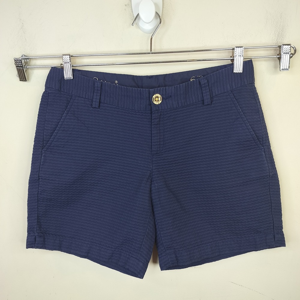 Lilly Pulitzer The Jayne Short 6 Womens 7" Inseam Navy Blue
